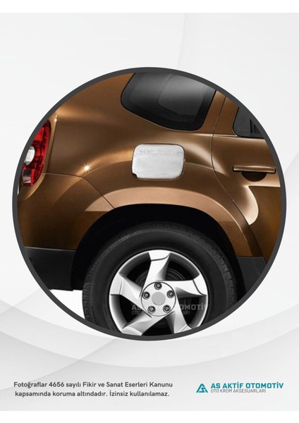 Dacia Duster Suv Depo Kapağı 1 Parça 2010 ve Üzeri Krom Paslanmaz Çelik