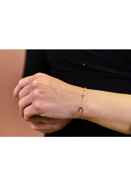 Zirkon Taşlı Daireler Modern Yeşil Altın Bileklik fiyatları