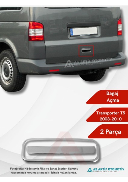 Volkswagen Transporter T5 Van Bagaj Açma 2 Parça 2003-2010 Krom Paslanmaz Çelik