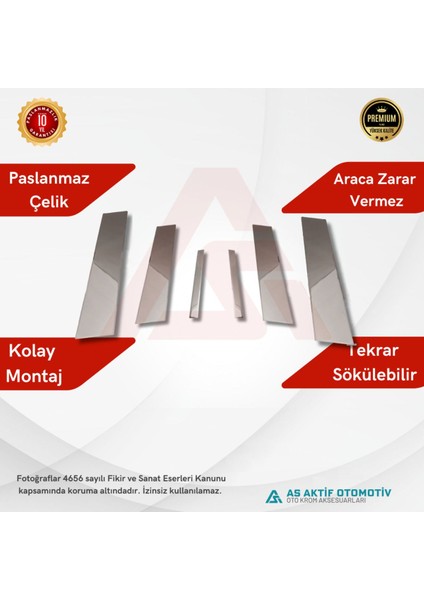 Fiat Egea Sb/hb/sw Direk Nikelajı 6 Parça 2015 ve Üzeri Krom Paslanmaz Çelik fiyatları