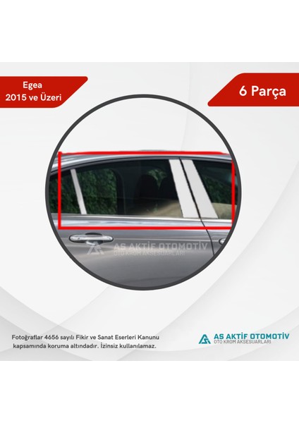 Fiat Egea Sb/hb/sw Direk Nikelajı 6 Parça 2015 ve Üzeri Krom Paslanmaz Çelik modelleri