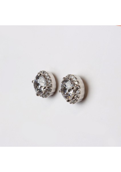 Swarovski Taşlı Beyaz Küpe