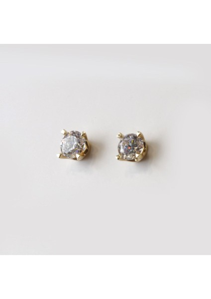 Zirkon Taşlı Tektaş Altın Küpe fiyatları