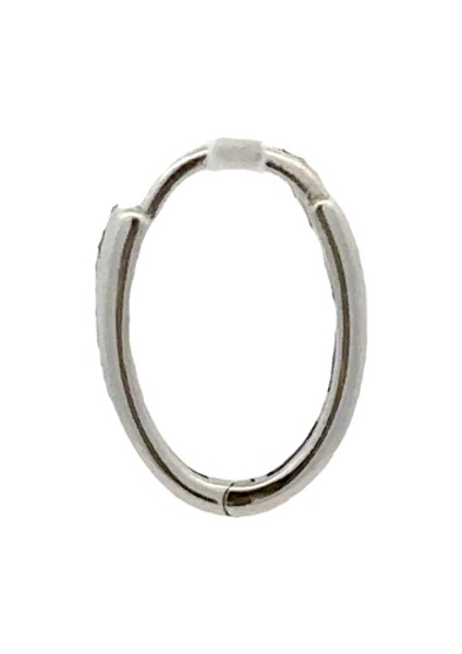Oval Motifli Beyaz Küpe modelleri