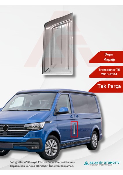 Volkswagen Transporter T5 Van Depo Kapağı 2010-2014 Krom Paslanmaz Çelik