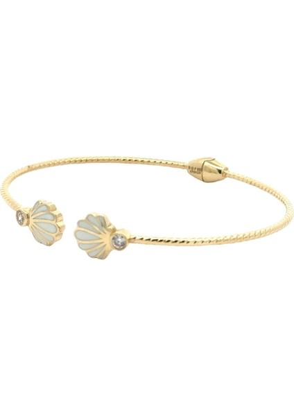 Mine Deniz Kabuğu Figürlü Yeşil Altın Kelepçe Bileklik modelleri