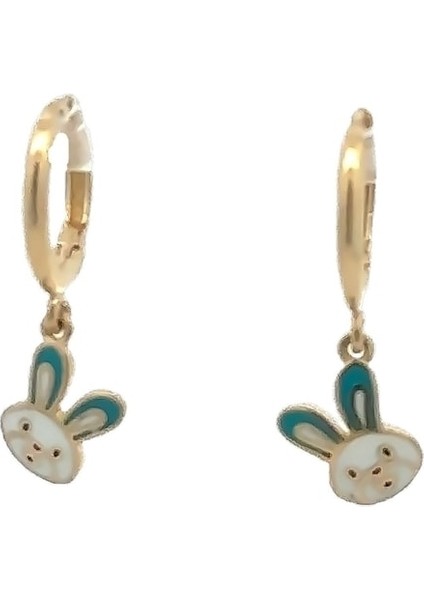 Mine Sallantılı Tavşan Başı Altın Çocuk Küpe fiyatları