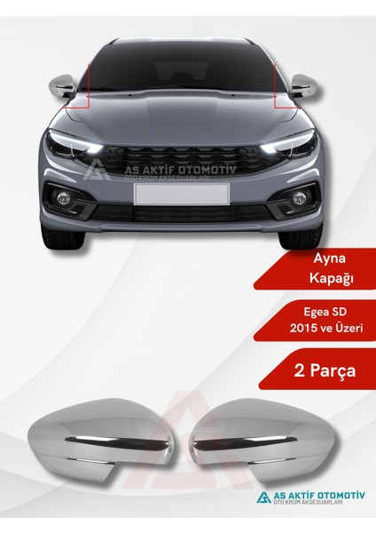 Fiat Egea Sd/hb/sw Ayna Kapağı 2 Parça 2015 ve Üzeri Krom Paslanmaz Çelik