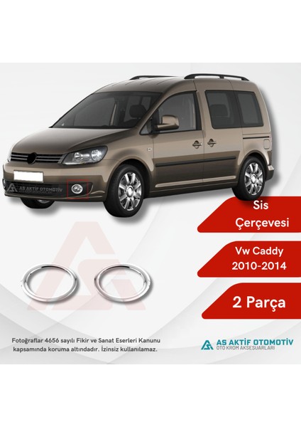 Volkswagen Caddy Mini Van Sis Çerçevesi 2 Parça 2010-2014 Krom Paslanmaz Çelik