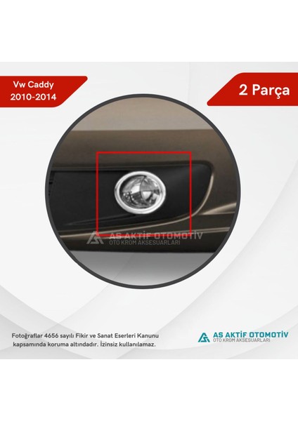 Volkswagen Caddy Mini Van Sis Çerçevesi 2 Parça 2010-2014 Krom Paslanmaz Çelik