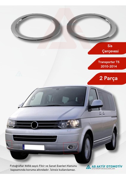 Volkswagen Transporter T5 Van Sis Çerçevesi 2 Parça 2010-2014 Krom Paslanmaz Çelik