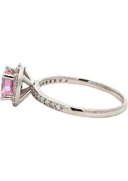 Pırlanta Sentetik Renkli Taşlı Beyaz Altın Yüzük indirimleri