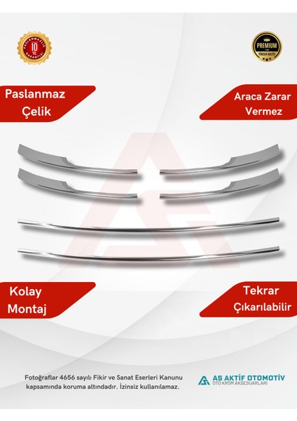 Volkswagen Transporter T6 Trendline Van Ön Tampon Çıtası 6 Parça 2015 ve Üzeri Krom Paslanmaz Çelik fiyatları