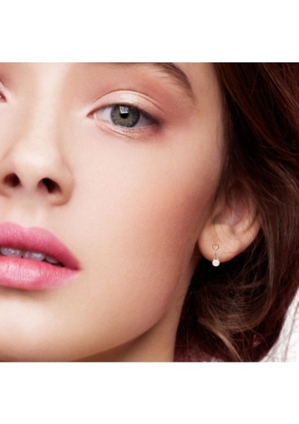 Pink Quartz Taşlı Şık Rose Küpe