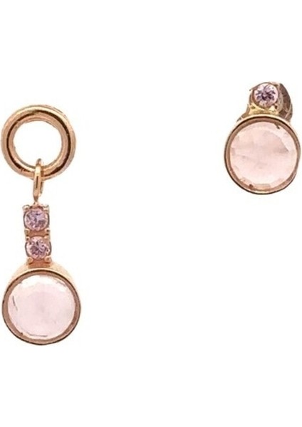 Pink Quartz Taşlı Şık Rose Küpe fiyatları
