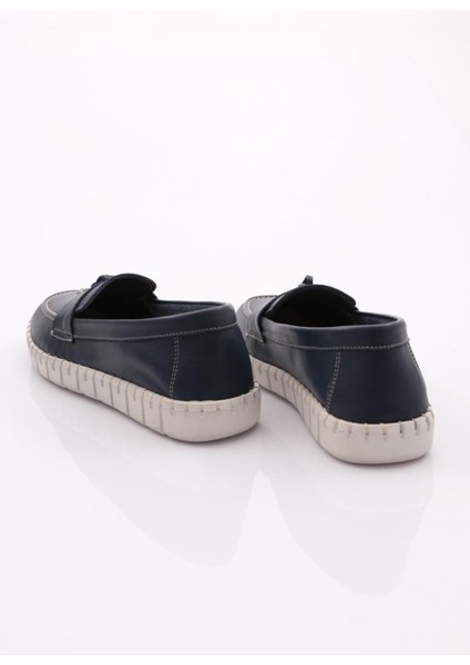 Dgn P39 Kadın İp Desenli Düz Taban Comfort Ayakkabı Lacivert modelleri