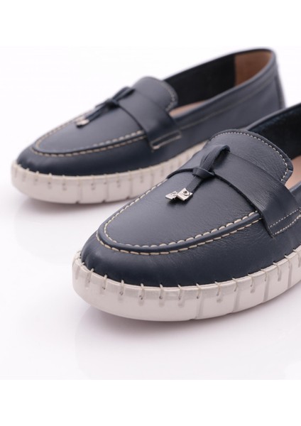 Dgn P39 Kadın İp Desenli Düz Taban Comfort Ayakkabı Lacivert fırsatları