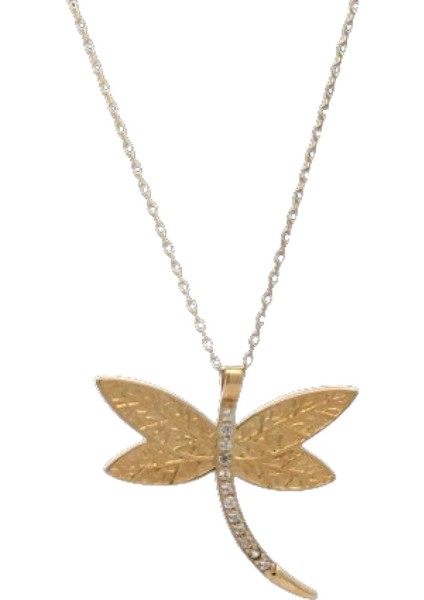 Zirkon Taş Detaylı Yusufcuk Figürlü Şık Altın Kolye fiyatları