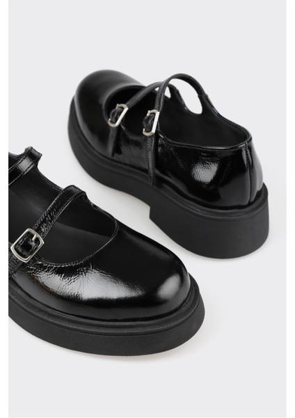 Siyah Deri Kadın Günlük Ayakkabı indirimleri