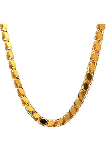 Klasik Pullu Zincir Vintage Modeli Altın Zincir Kolye