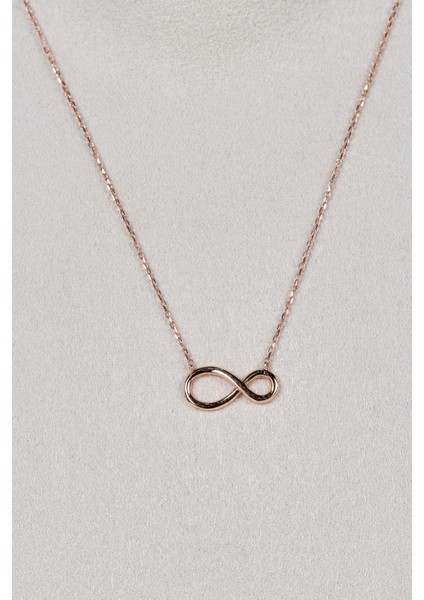 Zirkon Taşlı Sonsuzluk Rose Kolye