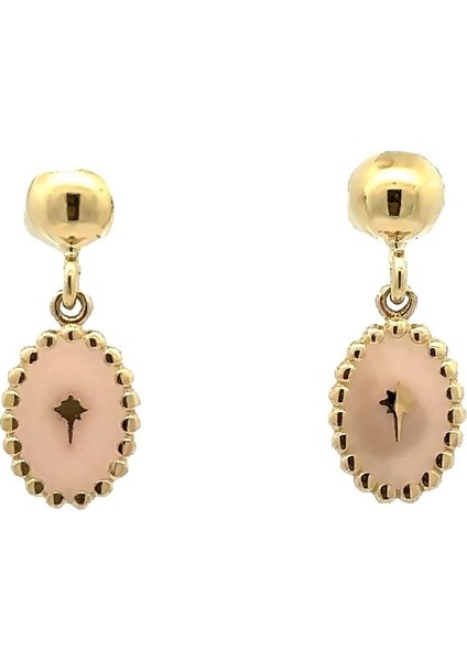 Mine Kuzey Yıldız Detaylı Sallantılı Altın Çocuk Küpe fiyatları