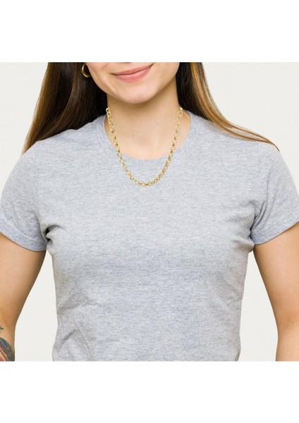 Uzun ve Şık Retro Unisex Altın Zincir Kolye