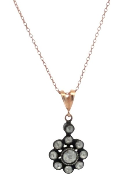 Elmas Taşlı Klasik Gül Model Rose Altın Kolye fiyatları