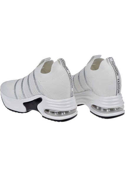 Içten Gizli Dolgu Tabanlı Kadın Spor Ayakkabı GJ-3004 Beyaz indirimleri