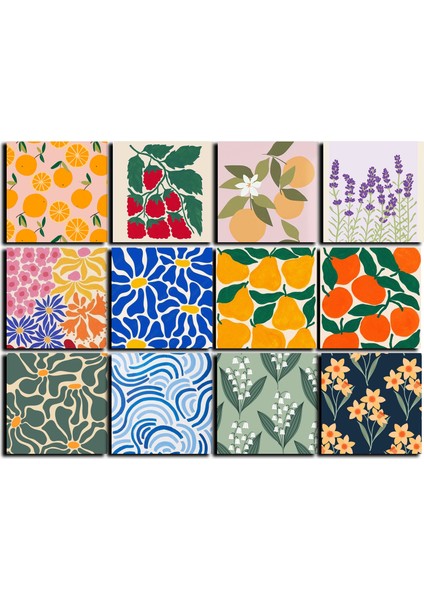 Renkli Kartpostal Seti (15X15 cm 12 Adet)