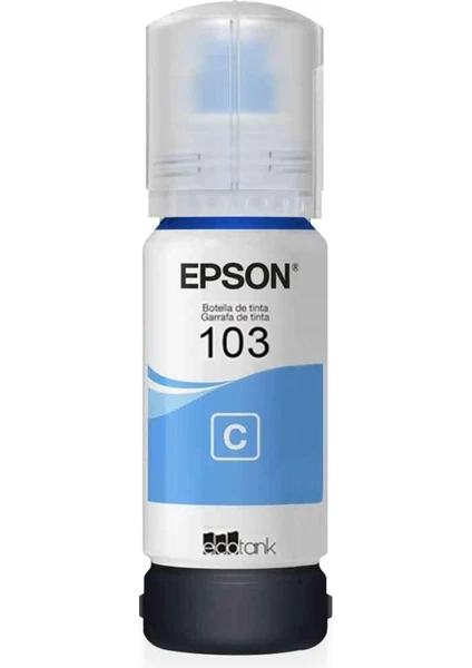 Epson Orijinal 103 Cyan (Mavi) Mürekkep