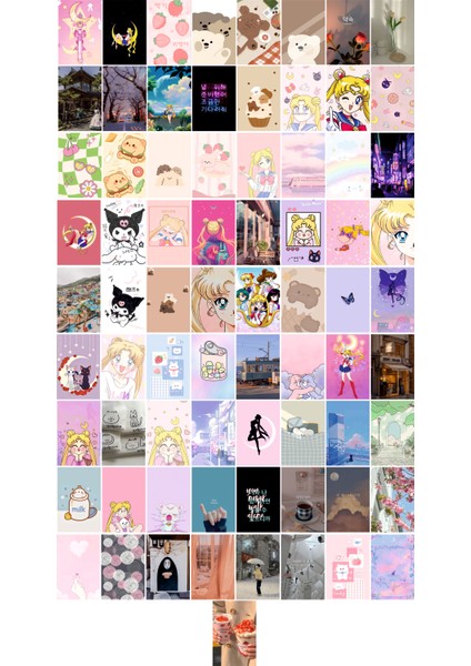 Çizgi Karakterler Temalı Kartpostal Seti (10X15 cm 73 Adet)