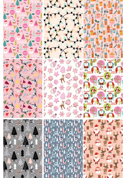 Yılbaşı Temalı Kartpostal Seti (10X15 cm 9 Adet)