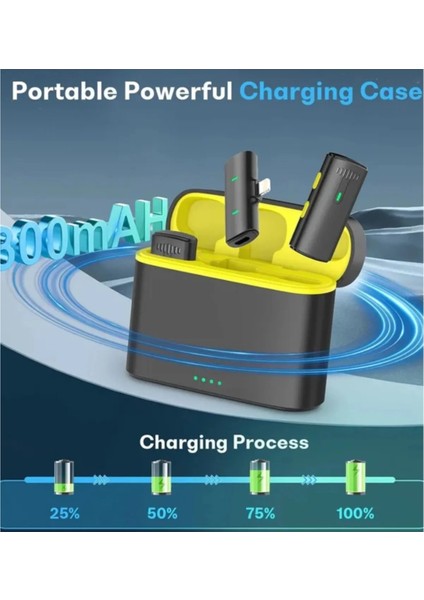 Lightning Kablosuz Çiftli K10 Yaka Mikrofonu