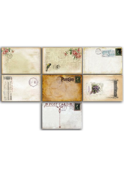 Kartpostal Temalı Kartpostal Seti (15X15 cm 7 Adet)