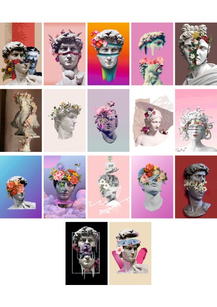 Heykel Temalı Kartpostal Seti (10X15 cm 17 Adet)