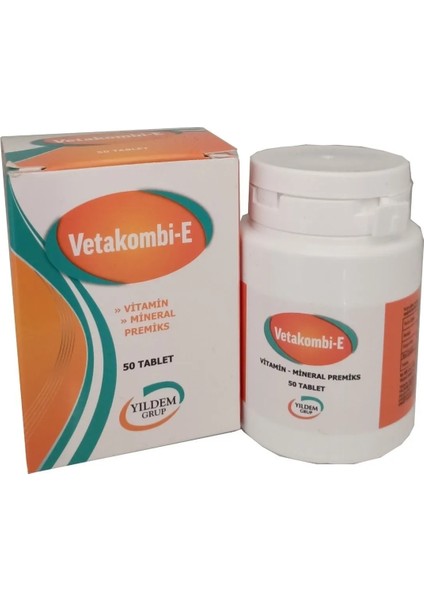 Büyükbaş ve Küçükbaş Hayvlar Için Vetakombi - E (Vitamin + Mineral ) Premiks 50 Tablet