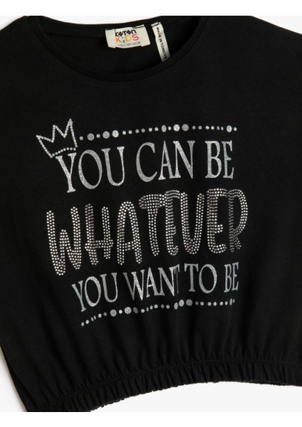 Tişört Beli Lastikli Bol Kalıp Kısa Kollu Pamuklu modelleri