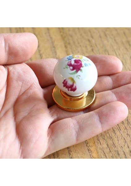 Porselen Gold Düğme Kulplar Mobilya Mutfak Dolabı Çekmece Dolap Kapak Kulpu Kulbu Altın fırsatları