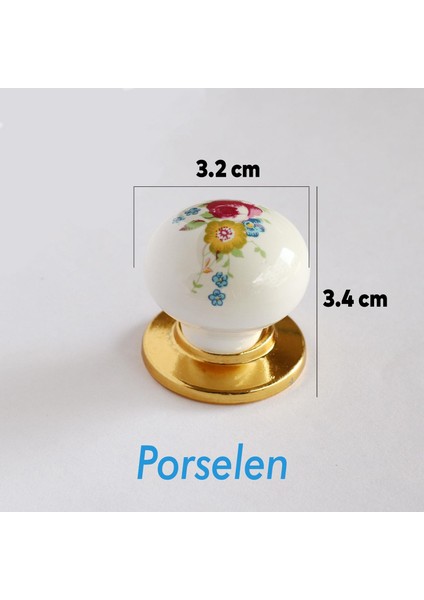 Porselen Gold Düğme Kulplar Mobilya Mutfak Dolabı Çekmece Dolap Kapak Kulpu Kulbu Altın