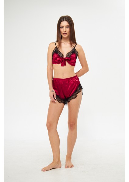 Seductive Nights Saten Şortlu Takım