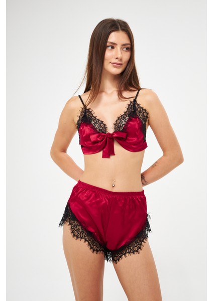 Seductive Nights Saten Şortlu Takım