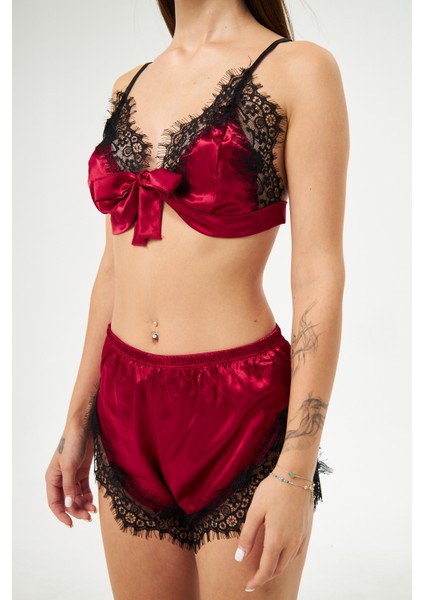 Seductive Nights Saten Şortlu Takım