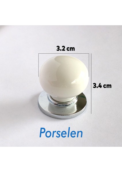 Porselen Beyaz Düğme Kulplar Mobilya Mutfak Dolabı Çekmece Dolap Kapak Kulpu Kulbu