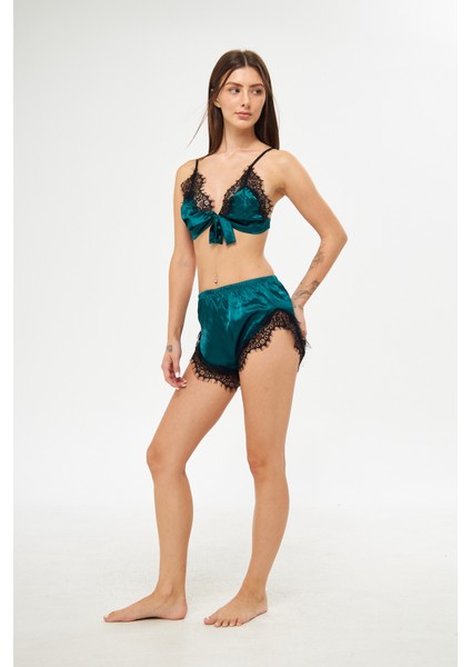 Seductive Nights Saten Şortlu Takım