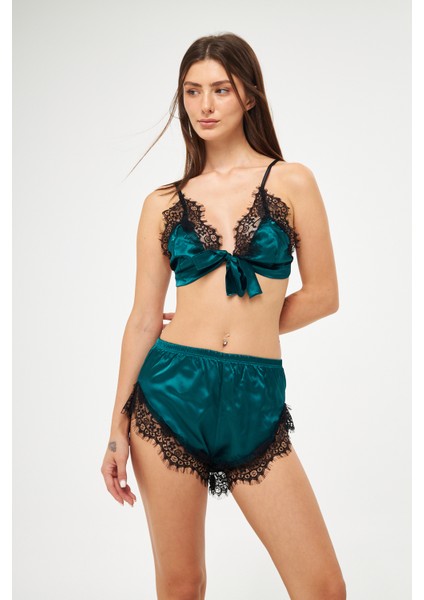 Seductive Nights Saten Şortlu Takım