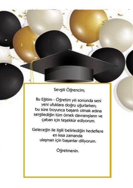 Okullar Için Mezuniyet Kartı (15X21 cm - 24 adet)