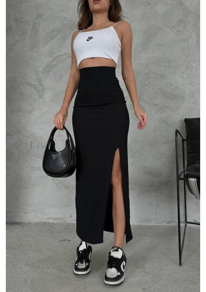 Ottoman Kumaş Yırtmaçlı Uzun Etek fırsatları