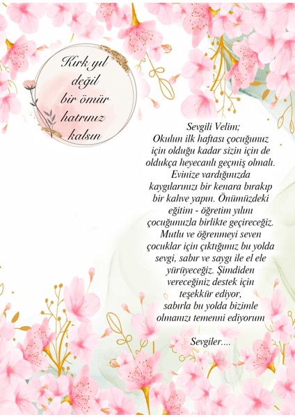 Anneler Günü Hediyelik Kart (15X21CM 24 Adet)