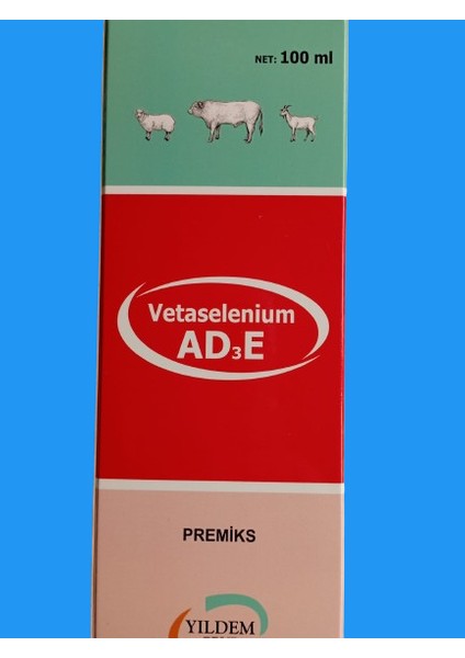Büyükbaş Hayvanlar Için AD3E Vitamini 100 ml " Besi Hayvanlarının Performansını Artırması Için)